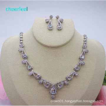 Fashional bling bling zircon jewelry wedding necklace for bridal  NE-215